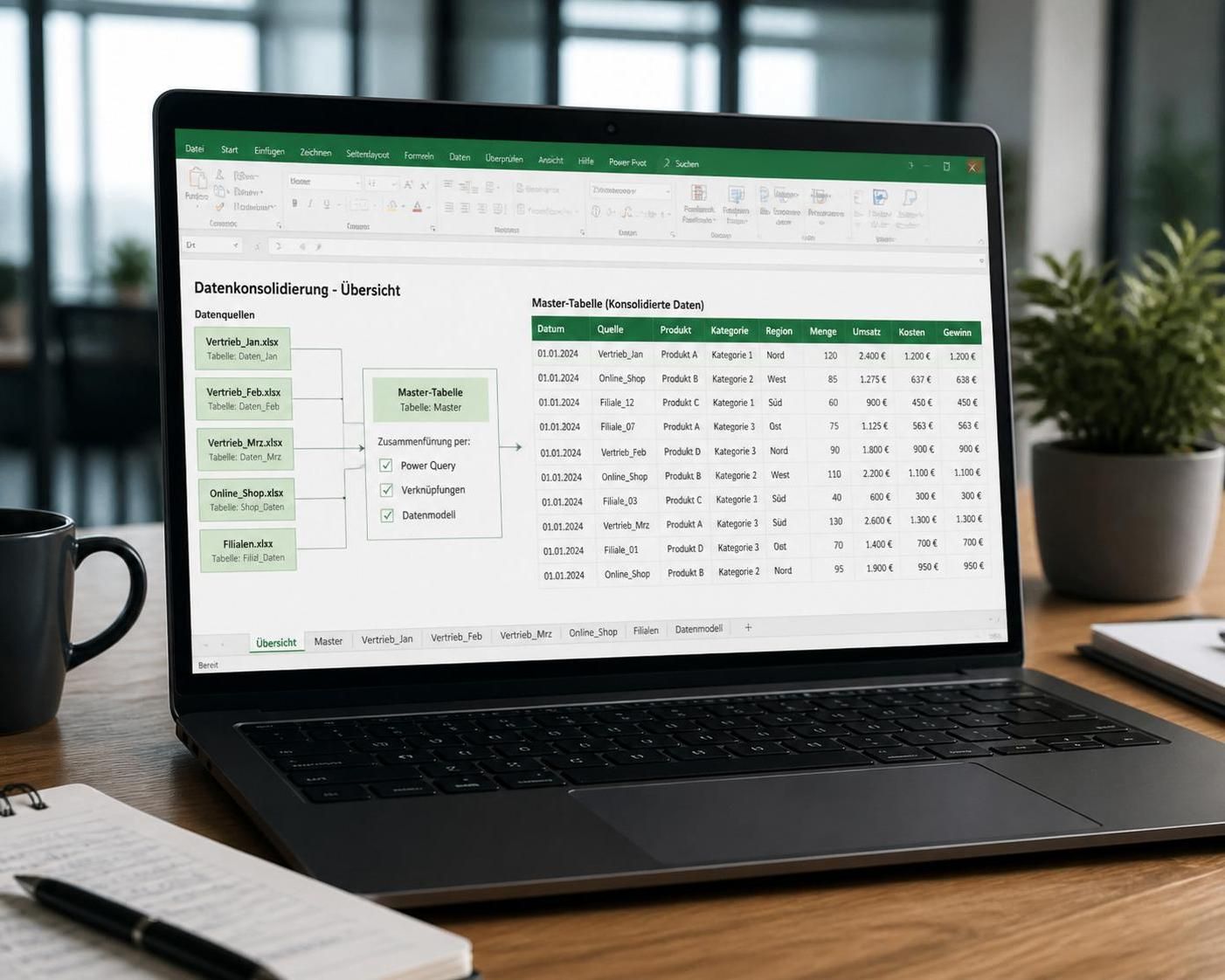 lernen sie, wie sie in excel zwei oder mehrere tabellenblätter einfach zusammenführen und effizient verbinden können, um ihre daten übersichtlich zu organisieren.