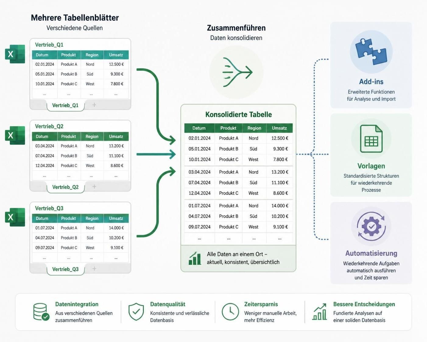 entdecken sie, wann sich excel-tools, add-ins und vorlagen zum zusammenführen von daten lohnen und wie sie ihre arbeit effizienter machen können.